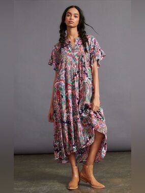 Anthropologie Maeve Antoinette Maxi Dress Sz MP